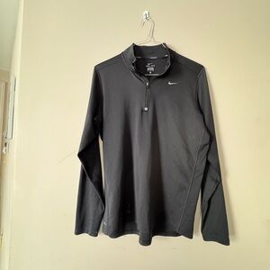 Nike Black Quarter Zip Long Sleeve Top